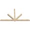 Ekena Millwork Kennewick Rough Sawn Timber Gable Bracket, Douglas Fir, 108"W x 63"H x 4"D x 4"F, 14/12 Pitch GBW108X63X0404KEN00RDF - alternate 4